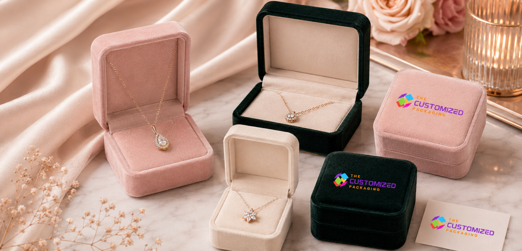 Box Styles for Velvet Jewelry Display Packaging